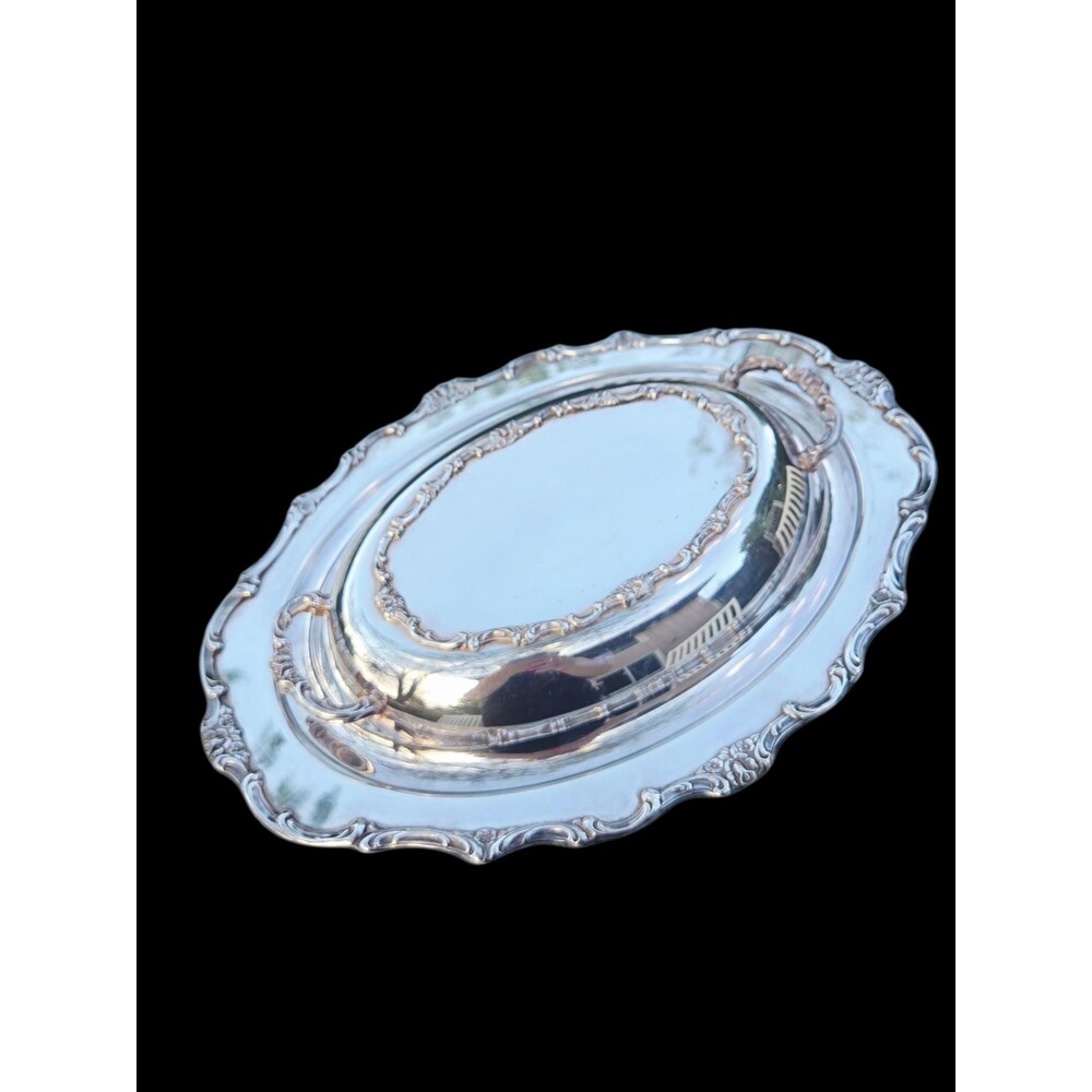 Vintage Wm. Rogers Wellington Silver Plate Covered Dish, Serving Bowl With Lid